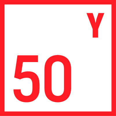 50Ylogo - white
