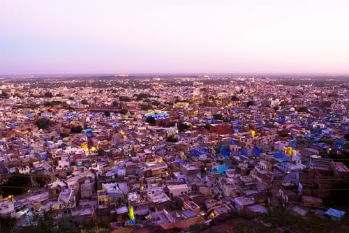 Jodhpur city after sunset Jodhpur city after sunset